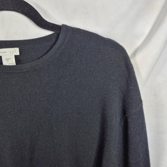 J Jill Sweater Womens M Black Knit 100% Cashmere Pullover Long Sleeve Top - Picture 8 of 8
